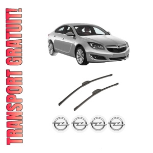 Set stergatoare auto OPEL INSIGNIA A (G09) din 2008-2017, pentru parbriz auto, 2 bucati, Bosch Aerotwin Retrofit, din cauciuc siliconat rezistent, 4 Stickere Auto OPEL