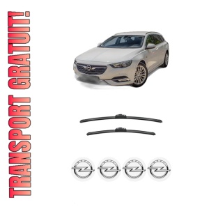 Set stergatoare auto OPEL INSIGNIA B Country Tourer (Z18) din 2017-2018, pentru parbriz auto, 2 bucati, Bosch Aerotwin, din cauciuc siliconat rezistent, 4 Stickere Auto OPEL