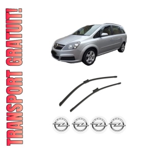 Set stergatoare auto OPEL ZAFIRA B Box Body/MPV (A05) din 2005-2015, pentru parbriz auto, 2 bucati, Bosch Aerotwin, din cauciuc siliconat rezistent, 4 Stickere Auto OPEL