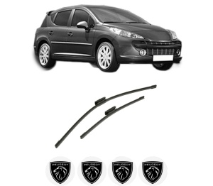 Set stergatoare auto PEUGEOT 207 SW (WK_) din 2007-2013, pentru parbriz auto, 2 bucati, Bosch Aerotwin Multi, din cauciuc siliconat rezistent, 4 Stickere Auto PEUGEOT - Img 2
