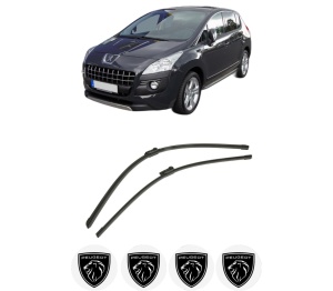 Set stergatoare auto PEUGEOT 3008 I MPV (0U_) din 2009-2016, pentru parbriz auto, 2 bucati, Bosch Aerotwin, din cauciuc siliconat rezistent, 4 Stickere Auto PEUGEOT - Img 2