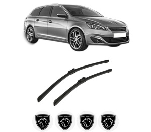 Set stergatoare auto PEUGEOT 308 SW II (LC_, LJ_, LR_, LX_, L4_) din 2014-2021, pentru parbriz auto, 2 bucati, Bosch Aerotwin, din cauciuc siliconat rezistent, 4 Stickere Auto PEUGEOT - Img 2