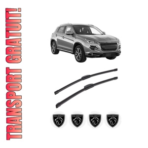 Set stergatoare auto PEUGEOT 4008 din 2012, pentru parbriz auto, 2 bucati, Bosch Aerotwin Retrofit, din cauciuc siliconat rezistent, 4 Stickere Auto PEUGEOT