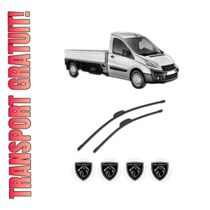 Set stergatoare auto PEUGEOT EXPERT Platform/Chassis din 2007-2016, pentru parbriz auto, 2 bucati, Bosch Aerotwin Retrofit, din cauciuc siliconat rezistent, 4 Stickere Auto PEUGEOT
