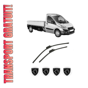 Set stergatoare auto PEUGEOT EXPERT Platform/Chassis din 2007-2016, pentru parbriz auto, 2 bucati, Bosch Aerotwin, din cauciuc siliconat rezistent, 4 Stickere Auto PEUGEOT