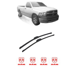 Set stergatoare auto RAM 1500 Standard Cab Pickup (DS) din 2013-2018, pentru parbriz auto, 2 bucati, Bosch Aerotwin Retrofit, din cauciuc siliconat rezistent, 4 Stickere Auto RAM - Img 2