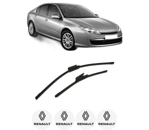 Set stergatoare auto RENAULT LAGUNA III (BT0/1) din 2007-2015, pentru parbriz auto, 2 bucati, Bosch Aerotwin, din cauciuc siliconat rezistent, 4 Stickere Auto RENAULT - Img 2
