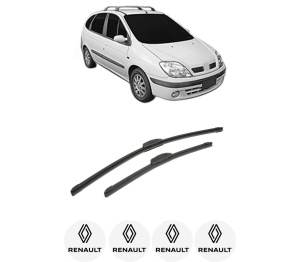 Set stergatoare auto RENAULT SCENIC I VAN (FA0_, JA0/1_) din 1999-2001, pentru parbriz auto, 2 bucati, Bosch Aerotwin Retrofit, din cauciuc siliconat rezistent, 4 Stickere Auto RENAULT - Img 2