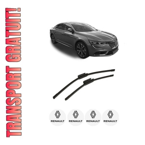 Set stergatoare auto RENAULT TALISMAN (LP_) din 2015-2022, pentru parbriz auto, 2 bucati, Bosch Aerotwin, din cauciuc siliconat rezistent, 4 Stickere Auto RENAULT