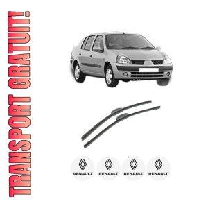 Set stergatoare auto RENAULT THALIA I (LB_) din 1998-2009, pentru parbriz auto, 2 bucati, Bosch Aerotwin Retrofit, din cauciuc siliconat rezistent, 4 Stickere Auto RENAULT