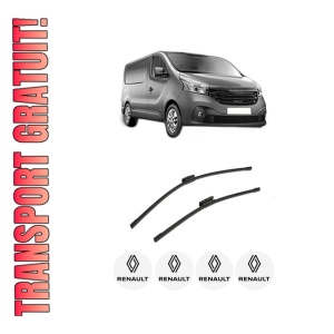 Set stergatoare auto RENAULT TRAFIC III Van (FG_) din 2014-2023, pentru parbriz auto, 2 bucati, Bosch Aerotwin Multi, din cauciuc siliconat rezistent, 4 Stickere Auto RENAULT