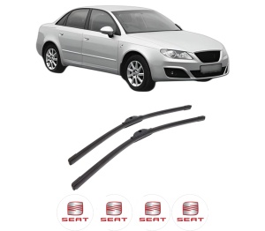 Set stergatoare auto SEAT EXEO (3R2) din 2008-2013, pentru parbriz auto, 2 bucati, Bosch Aerotwin, din cauciuc siliconat rezistent, 4 Stickere Auto SEAT - Img 2
