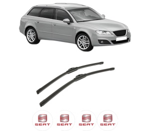 Set stergatoare auto SEAT EXEO ST (3R5) din 2009-2013, pentru parbriz auto, 2 bucati, Bosch Aerotwin, din cauciuc siliconat rezistent, 4 Stickere Auto SEAT - Img 2