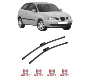 Set stergatoare auto SEAT IBIZA III (6L1) din 2002-2009, pentru parbriz auto, 2 bucati, Bosch Aerotwin Multi, din cauciuc siliconat rezistent, 4 Stickere Auto SEAT - Img 2