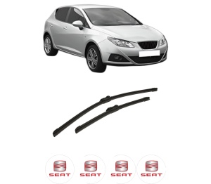 Set stergatoare auto SEAT IBIZA IV (6J5, 6P1) din 2008-2017, pentru parbriz auto, 2 bucati, Bosch Aerotwin, din cauciuc siliconat rezistent, 4 Stickere Auto SEAT - Img 2