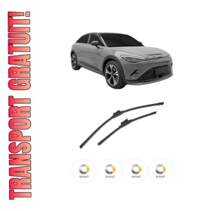 Set stergatoare auto SMART #3 din 2023, pentru parbriz auto, 2 bucati, Bosch Aerotwin, din cauciuc siliconat rezistent, 4 Stickere Auto SMART