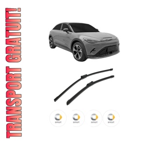 Set stergatoare auto SMART #3 din 2023, pentru parbriz auto, 2 bucati, Bosch Aerotwin, din cauciuc siliconat rezistent, 4 Stickere Auto SMART