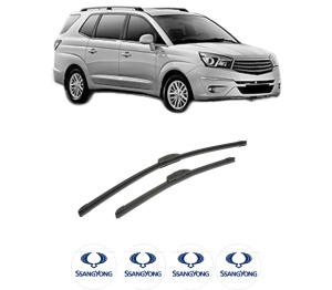 Set stergatoare auto SSANGYONG RODIUS II din 2013-2015, pentru parbriz auto, 2 bucati, Bosch Aerotwin Retrofit, din cauciuc siliconat rezistent, 4 Stickere Auto SSANGYONG - Img 2