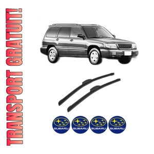 Set stergatoare auto SUBARU FORESTER (SF_) din 1997-2002, pentru parbriz auto, 2 bucati, Bosch Aerotwin Retrofit, din cauciuc siliconat rezistent, 4 Stickere Auto SUBARU