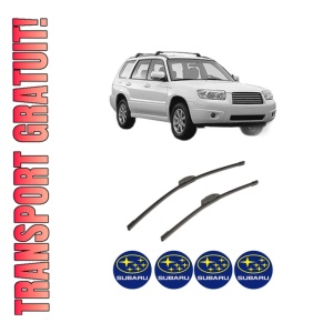 Set stergatoare auto SUBARU FORESTER (SH_) din 2008-2013, pentru parbriz auto, 2 bucati, Bosch Aerotwin Retrofit, din cauciuc siliconat rezistent, 4 Stickere Auto SUBARU