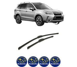 Set stergatoare auto SUBARU FORESTER (SJ_) din 2012-2013, pentru parbriz auto, 2 bucati, Bosch Aerotwin Retrofit, din cauciuc siliconat rezistent, 4 Stickere Auto SUBARU - Img 2