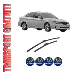 Set stergatoare auto SUBARU IMPREZA Saloon (GE, GV) din 2007-2011, pentru parbriz auto, 2 bucati, Bosch Aerotwin Retrofit, din cauciuc siliconat rezistent, 4 Stickere Auto SUBARU