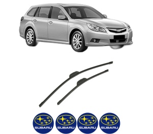 Set stergatoare auto SUBARU LEGACY V Estate (BR) din 2009-2014, pentru parbriz auto, 2 bucati, Bosch Aerotwin Retrofit, din cauciuc siliconat rezistent, 4 Stickere Auto SUBARU - Img 2