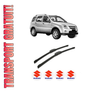 Set stergatoare auto SUZUKI IGNIS II (MH) din 2003, pentru parbriz auto, 2 bucati, Bosch Aerotwin Retrofit, din cauciuc siliconat rezistent, 4 Stickere Auto SUZUKI