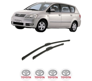 Set stergatoare auto TOYOTA AVENSIS VERSO (_M2_) din 2001-2010, pentru parbriz auto, 2 bucati, Bosch Aerotwin Retrofit, din cauciuc siliconat rezistent, 4 Stickere Auto TOYOTA - Img 2