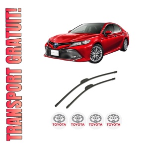 Set stergatoare auto TOYOTA CAMRY (_V7_, _VA7_, _VH7_) din 2017, pentru parbriz auto, 2 bucati, Bosch Aerotwin Retrofit, din cauciuc siliconat rezistent, 4 Stickere Auto TOYOTA