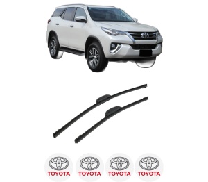 Set stergatoare auto TOYOTA FORTUNER (_N15_, _N16_) din 2015, pentru parbriz auto, 2 bucati, Bosch Aerotwin Retrofit, din cauciuc siliconat rezistent, 4 Stickere Auto TOYOTA - Img 2