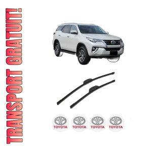 Set stergatoare auto TOYOTA FORTUNER (_N15_, _N16_) din 2015, pentru parbriz auto, 2 bucati, Bosch Aerotwin Retrofit, din cauciuc siliconat rezistent, 4 Stickere Auto TOYOTA