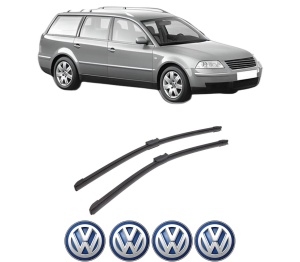 Set stergatoare auto Volkswagen PASSAT B5.5 Variant (3B6) din 2000-2005, pentru parbriz auto, 2 bucati, Bosch Aerotwin, din cauciuc siliconat rezistent, 4 Stickere Auto Volkswagen - Img 2