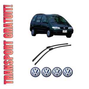 Set stergatoare auto Volkswagen SHARAN VAN (7M_) din 1996-2010, pentru parbriz auto, 2 bucati, Bosch Aerotwin Multi, din cauciuc siliconat rezistent, 4 Stickere Auto Volkswagen