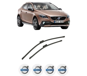 Set stergatoare auto VOLVO V40 Cross Country (526) din 2012-2019, pentru parbriz auto, 2 bucati, Bosch Aerotwin, din cauciuc siliconat rezistent, 4 Stickere Auto VOLVO - Img 2