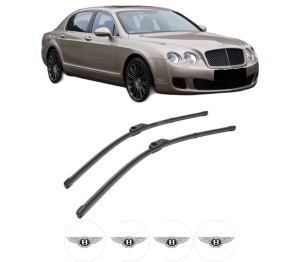 Set stergatoare BENTLEY CONTINENTAL FLYING SPUR (3W_) din 2005-2013, pentru parbriz auto, 2 bucati, Valeo Silencio, din cauciuc siliconat rezistent, 4 Stickere Auto BENTLEY v36552