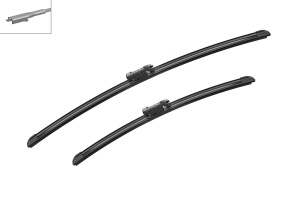 Set stergatoare BMW Seria X1 (E84) din 2009-2015, pentru parbriz auto, 2 bucati, Bosch Aerotwin, din cauciuc siliconat rezistent, 4 Stickere Auto BMW Seria v50597