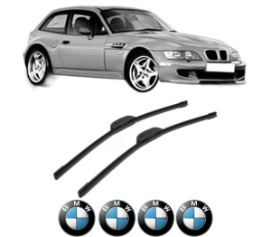 Set stergatoare BMW Seria Z3 Coupe (E36) din 1998-2003, pentru parbriz auto, 2 bucati, Bosch Aerotwin Retrofit, din cauciuc siliconat rezistent, 4 Stickere Auto BMW Seria v48952