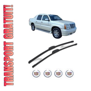 Set stergatoare CADILLAC ESCALADE Crew Cab Pickup din 2007-2010, pentru parbriz auto, 2 bucati, Bosch Aerotwin Retrofit, din cauciuc siliconat rezistent, 4 Stickere Auto CADILLAC