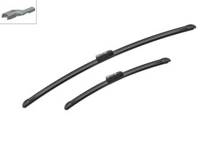 Set stergatoare CADILLAC SRX din 2003-2016, pentru parbriz auto, 2 bucati, Bosch Aerotwin, din cauciuc siliconat rezistent, 4 Stickere Auto CADILLAC v55050