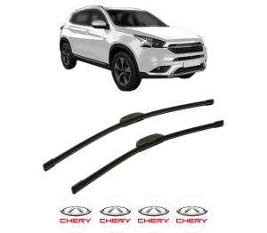 Set stergatoare CHERY TIGGO 7 din 2016, pentru parbriz auto, 2 bucati, Bosch Aerotwin Retrofit, din cauciuc siliconat rezistent, 4 Stickere Auto CHERY v45227