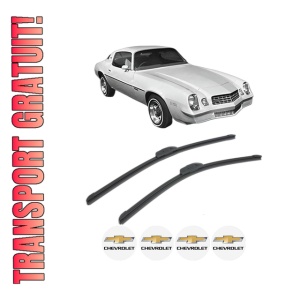 Set stergatoare CHEVROLET CAMARO din 2009-2016, pentru parbriz auto, 2 bucati, Bosch Aerotwin Retrofit, din cauciuc siliconat rezistent, 4 Stickere Auto CHEVROLET