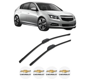 Set stergatoare CHEVROLET CRUZE Hatchback (J305) din 2011-2015, pentru parbriz auto, 2 bucati, Bosch Aerotwin Retrofit, din cauciuc siliconat rezistent, 4 Stickere Auto CHEVROLET v51907