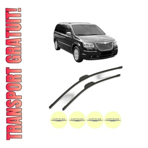 Set stergatoare CHRYSLER GRAND VOYAGER V (RT) din 2008, pentru parbriz auto, 2 bucati, Bosch Aerotwin Retrofit, din cauciuc siliconat rezistent, 4 Stickere Auto CHRYSLER