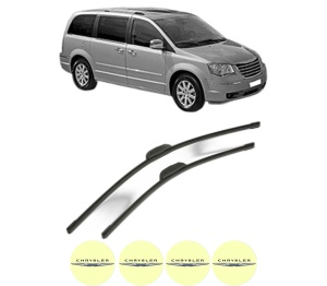 Set stergatoare CHRYSLER GRAND VOYAGER / VOYAGER V (RT) din 2007-2012, pentru parbriz auto, 2 bucati, Bosch Aerotwin Retrofit, din cauciuc siliconat rezistent, 4 Stickere Auto CHRYSLER v52647