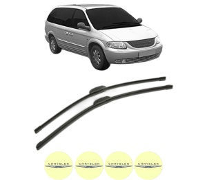 Set stergatoare CHRYSLER VOYAGER IV VAN (S_) din 2000, pentru parbriz auto, 2 bucati, Bosch Aerotwin Retrofit, din cauciuc siliconat rezistent, 4 Stickere Auto CHRYSLER v43887
