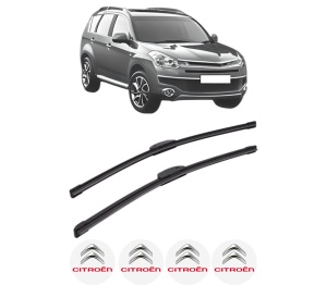 Set stergatoare CITROEN C-CROSSER ENTERPRISE (VU_, VV_) din 2009, pentru parbriz auto, 2 bucati, Bosch Aerotwin Retrofit, din cauciuc siliconat rezistent, 4 Stickere Auto CITROEN v41117