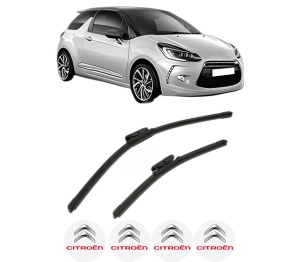 Set stergatoare CITROEN DS3 (SA_) din 2009-2015, pentru parbriz auto, 2 bucati, Bosch Aerotwin, din cauciuc siliconat rezistent, 4 Stickere Auto CITROEN v56067