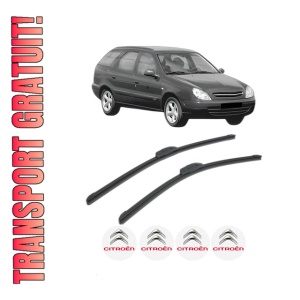 Set stergatoare CITROEN XSARA Break (N2) din 1997-2003, pentru parbriz auto, 2 bucati, Bosch Aerotwin Retrofit, din cauciuc siliconat rezistent, 4 Stickere Auto CITROEN