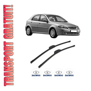 Set stergatoare DAEWOO LACETTI Hatchback (KLAN) din 2004, pentru parbriz auto, 2 bucati, Bosch Aerotwin Retrofit, din cauciuc siliconat rezistent, 4 Stickere Auto DAEWOO